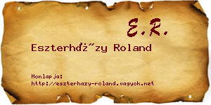 Eszterházy Roland névjegykártya